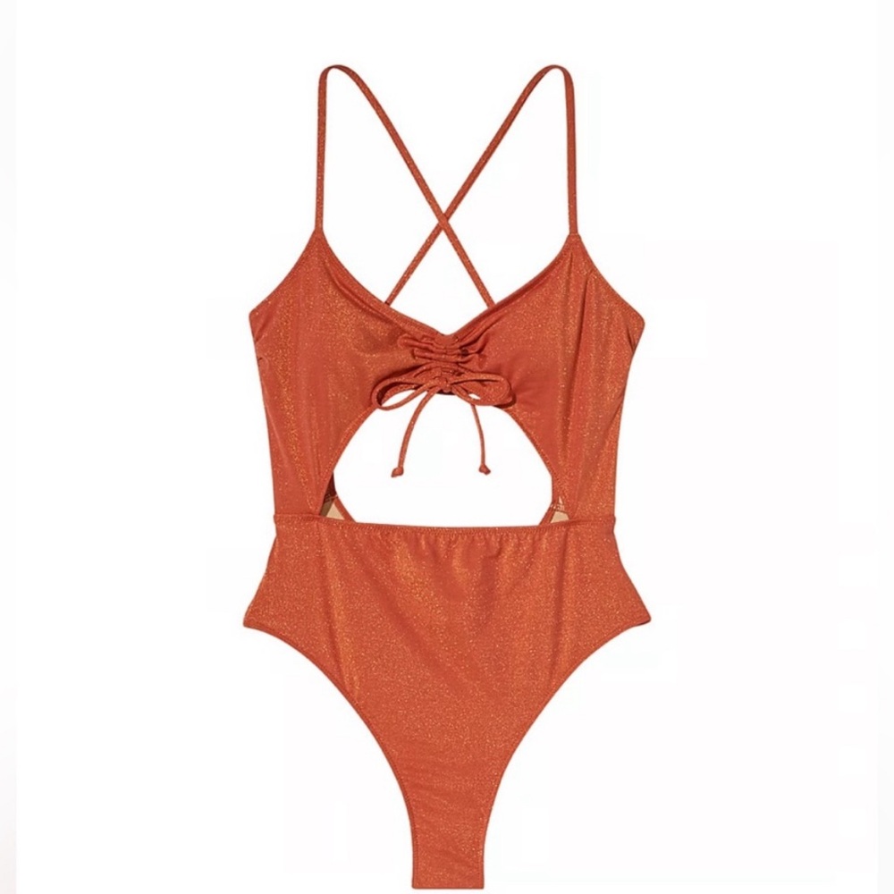Victoria’s Secret burnt orange glitter monokini